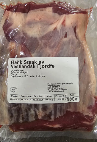 GodKu Flank Steak av Vestlandske fjordfe. KALV!