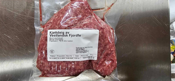 GodKu Kjøttdeig av Vestlandske fjordfe. Ung ku.