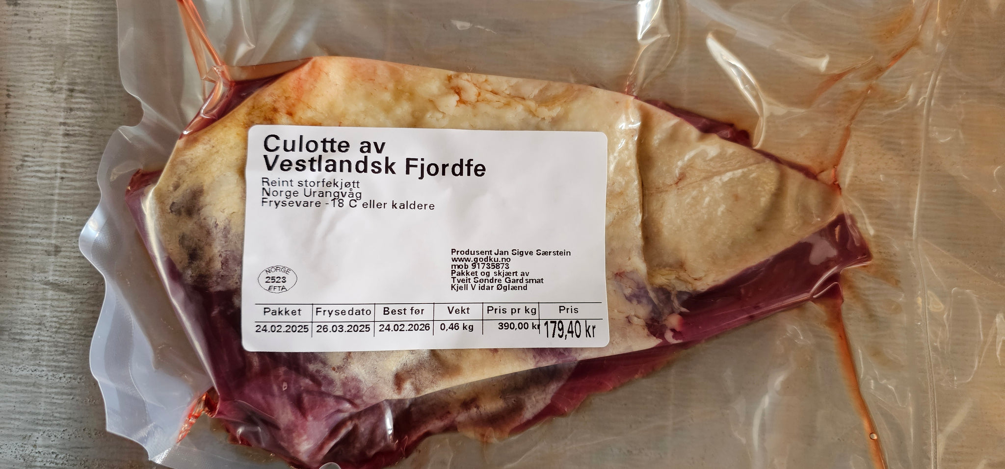 GodKu Culotte av Vestlandske fjordfe. KALV!