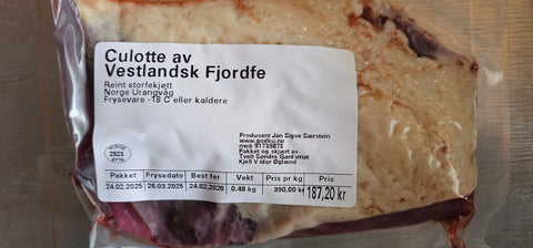 GodKu Culotte av Vestlandske fjordfe. KALV!