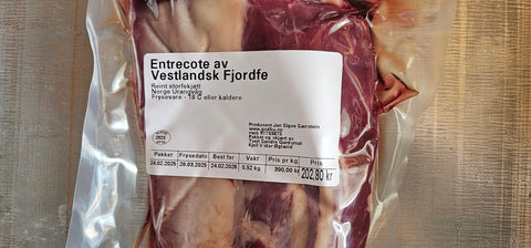 GodKu Entrecote av Vestlandske fjordfe. KALV!