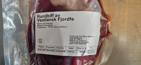 GodKu Rundbiff av Vestlandske fjordfe. KALV!